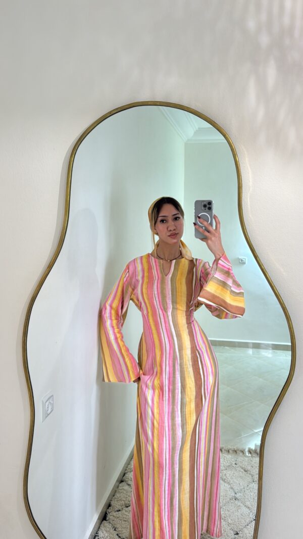 Robe Rayée Multicolore