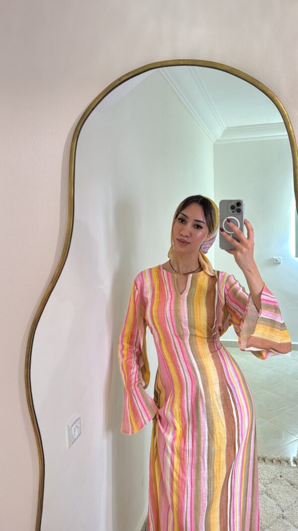 Robe Rayée Multicolore